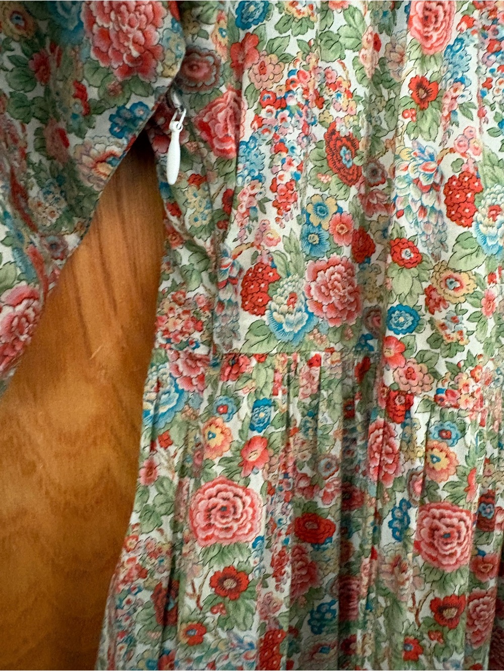 Roller Rabbit Floral Maxi Dress in Green and Coral XS - Picture 9 of 12